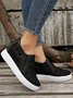 Flower Embroidery Lace Detail Hidden Heeled Shoes