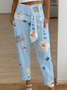 Casual Floral Loose Cargo Pants