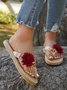 Bohemian Applique Beach Flip-Flops
