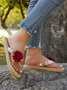 Bohemian Applique Beach Flip-Flops