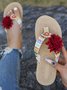 Bohemian Applique Beach Flip-Flops