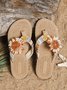 Bohemian Applique Beach Flip-Flops