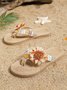Bohemian Applique Beach Flip-Flops