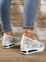 Floral Embroidery Breathable Sheer Mesh Sneakers