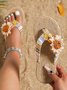 Bohemian Applique Beach Flip-Flops