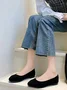 Multi-color Breathable Plain Velvet Simple Non-SlipSlip On Shallow Shoes Non-Slip Flat Heel Shoes