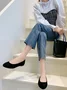 Multi-color Breathable Plain Velvet Simple Non-SlipSlip On Shallow Shoes Non-Slip Flat Heel Shoes