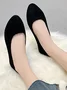 Multi-color Breathable Plain Velvet Simple Non-SlipSlip On Shallow Shoes Non-Slip Flat Heel Shoes