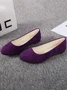 Multi-color Breathable Plain Velvet Simple Non-SlipSlip On Shallow Shoes Non-Slip Flat Heel Shoes