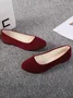 Multi-color Breathable Plain Velvet Simple Non-SlipSlip On Shallow Shoes Non-Slip Flat Heel Shoes