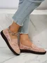 Floral Embroidery Breathable Hollow out Loafers