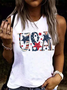 WOMEN'S USA STAR PRINT TANK TOPS
