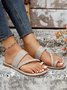 Casual Denim To Ring Slide Sandals