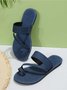 Casual Denim To Ring Slide Sandals