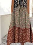 Loose Casual Floral Pritned Sleeveless Dress