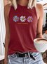 Women's Keep it Simple Daisy Casual Crew Neck Tank Top