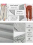 Women's Casual Summer Linen Pants High Waisted Loose Yoga Sweatpants Crop Pants with Pockets