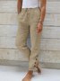 Cotton Casual Loose Buttoned Pants