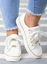 Chain Decor Lace-up Casual Skate Shoes