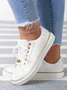 Chain Decor Lace-up Casual Skate Shoes