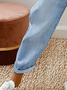 Plus Size Loose Plain Casual Pants