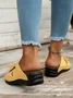 Casual Bowknot Hollow Out PU Comfy Wedge Heel Slide Sandals