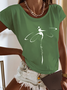 Casual Jersey Dragonfly Loose T-Shirt