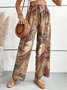 Elastic Band Casual Loose Ethnic Pants