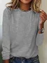 Striped Loose Casual Crew Neck Long Sleeve T-Shirt