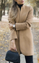 Loose Plain Casual H-Line Long Sleeve Winter Long Sleeve Coat