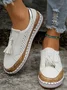 Women Hollow-Out Round Toe Flat Sneakers