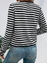 Knitted Casual Others Striped Kimono