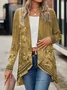 Vintage Ethnic Jersey Loose H-Line Casual Knitted Long Sleeve Kimono