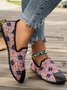 Women's Halloween Horror Pumpkin Skull Print Slip-on Shoes