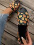 Women's Halloween Horror Pumpkin Skull Print Slip-on Shoes