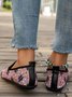 Women's Halloween Horror Pumpkin Skull Print Slip-on Shoes