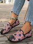 Women's Halloween Horror Pumpkin Skull Print Slip-on Shoes