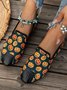 Women's Halloween Horror Pumpkin Skull Print Slip-on Shoes