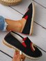 Rainbow Embroidery Flat Slip On Espadrille Shoes