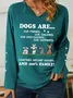 Women's Dog Are Friends, Happiness And 100% Family Shawl Collar Casual Sweatshirt