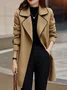 Lapel Collar Loose Woolen Winter Heavyweight Casual H-Line Mid-long Coat