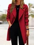 Lapel Collar Loose Woolen Winter Heavyweight Casual H-Line Mid-long Coat