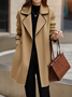 Lapel Collar Loose Woolen Winter Heavyweight Casual H-Line Mid-long Coat