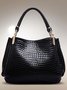 Shiny Crocodile Faux Leather Urban Commuter Handbag