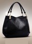 Shiny Crocodile Faux Leather Urban Commuter Handbag