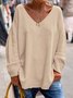 Halloween Fashion Street Style Daily Casual Regular Fit V Neck Plain Knitted Long Sleeve Sweater