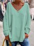 Halloween Fashion Street Style Daily Casual Regular Fit V Neck Plain Knitted Long Sleeve Sweater
