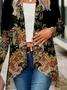 Plus Size Ethnic Jersey Casual H-Line Long Sleeve Kimono