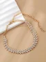 Minimalist Rhombus Rhinestone Anklet