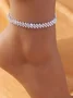 Minimalist Rhombus Rhinestone Anklet